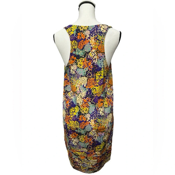 Ali Ro Silk Mini Dress Size 8 All Over Print Colorful Racerback Sleeveless - Picture 2 of 4